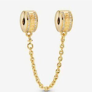 NEW Pandora Safety Chain Clip Bracelet Charm